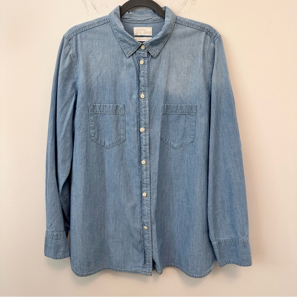 J. Crew Denim Blue Button-Up Shirt See PTP